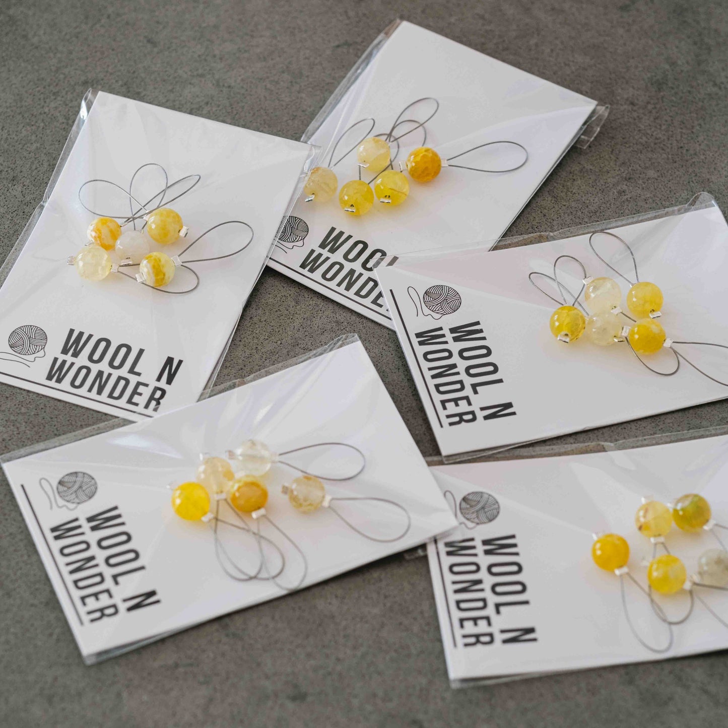 Stickmarkörer i glas 5 st - Wool n Wonder