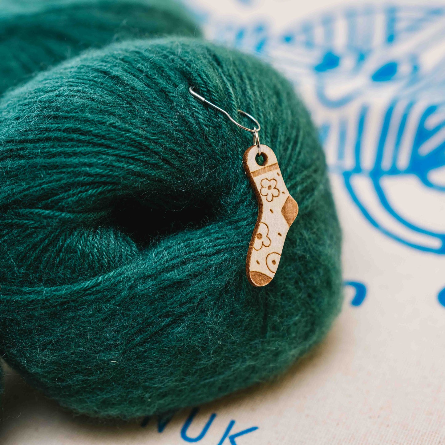 Sockmarkörer i trä - Wool n Wonder