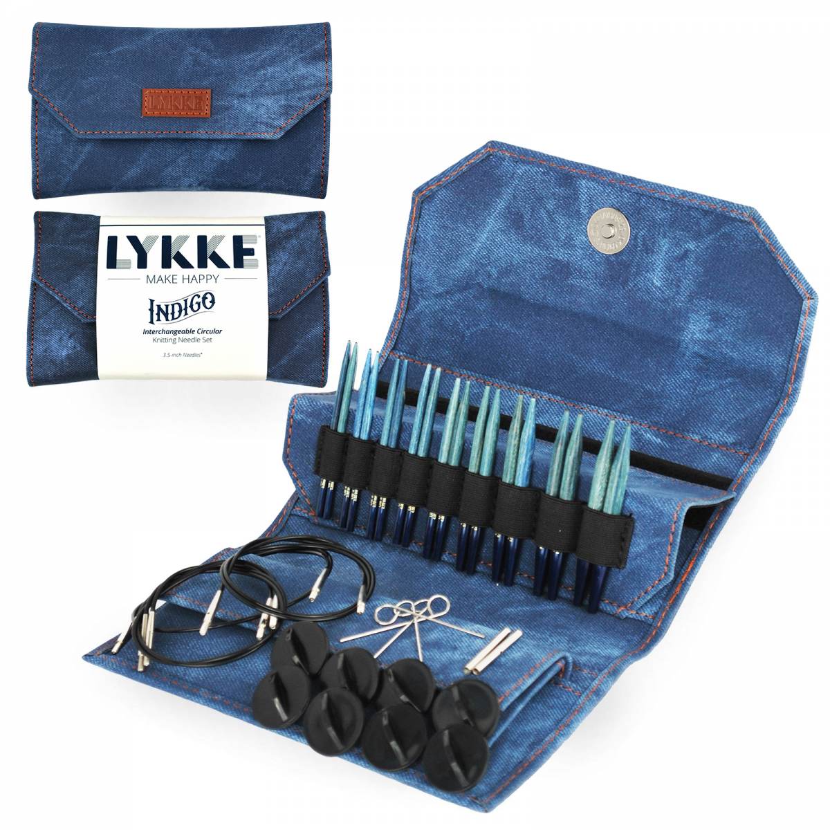 LYKKE Indigo stickset (9 cm) - Wool n Wonder