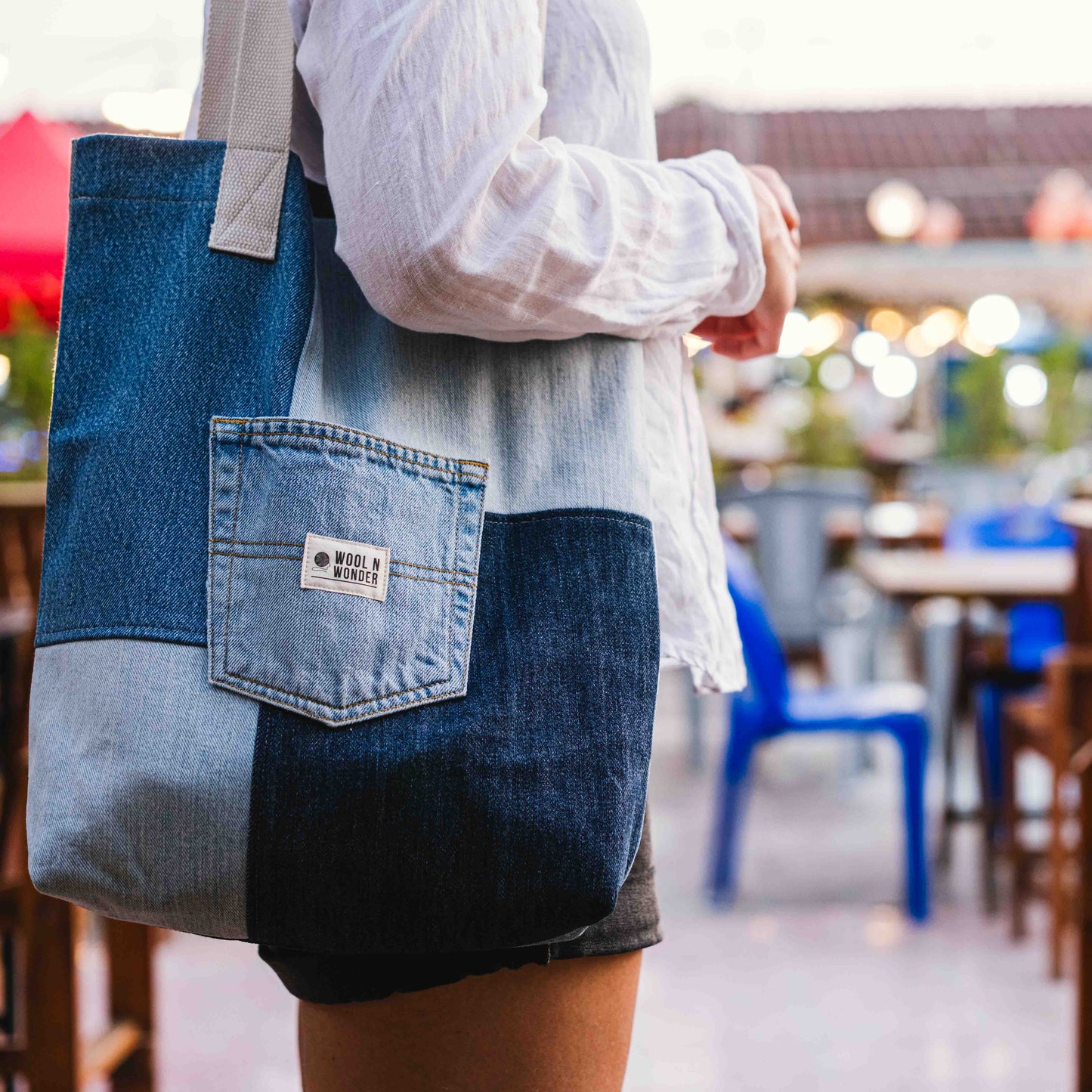 No waste denim bag