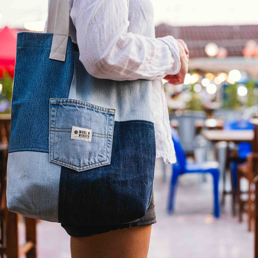 No waste denim bag - Wool n Wonder