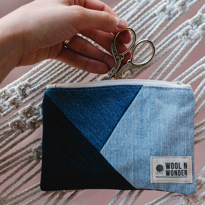 No waste demin pouch - Wool n Wonder