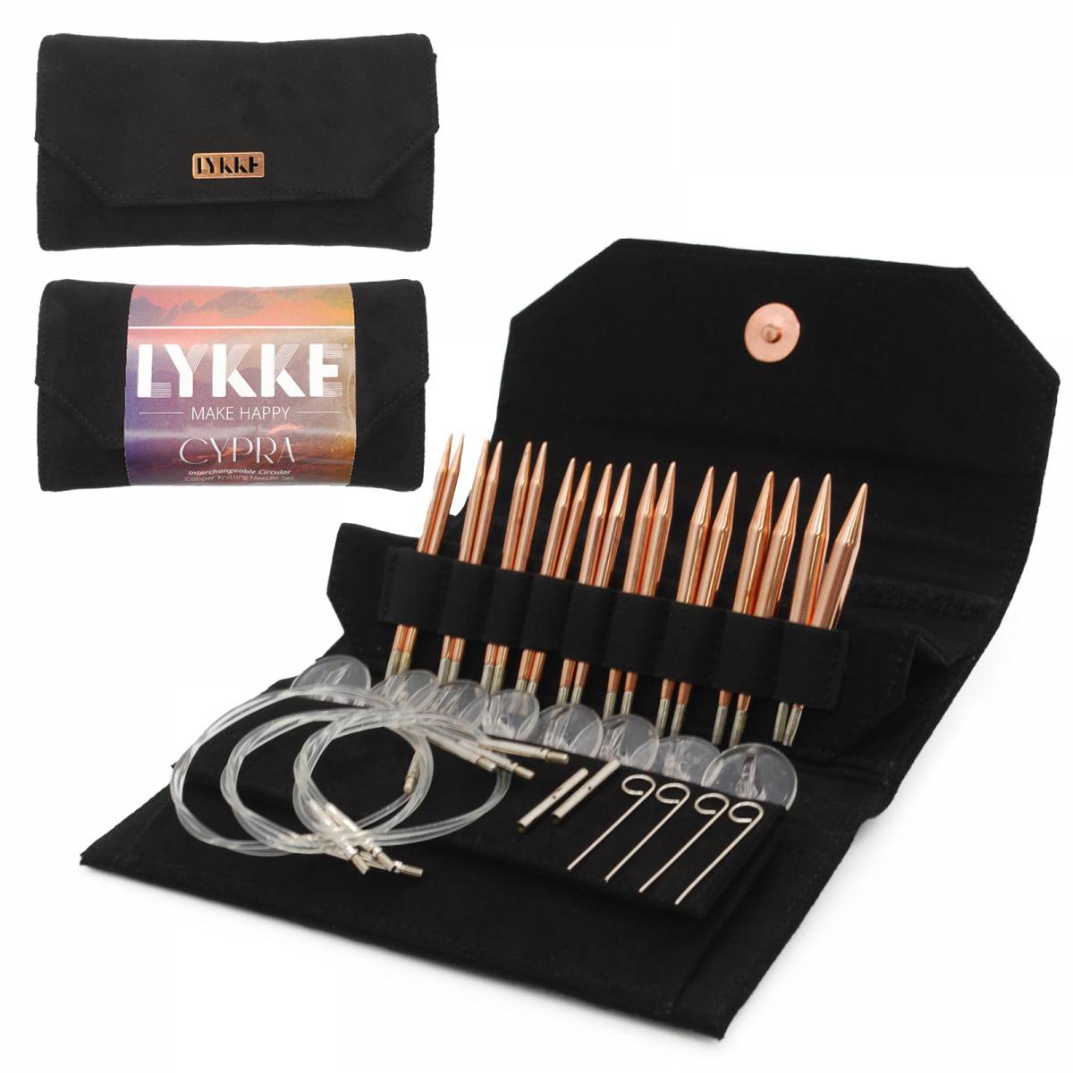 LYKKE Cypra Copper knitting set (13 cm)