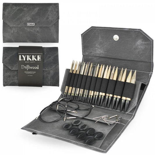 LYKKE Driftwood knitting set (13 cm)