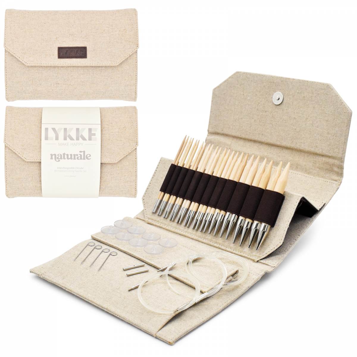 LYKKE Naturale knitting set (13 cm)