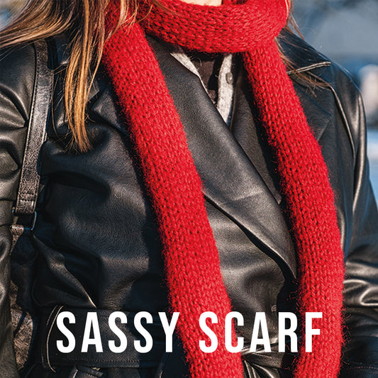 GRATIS Stickmönster - Sassy scarf