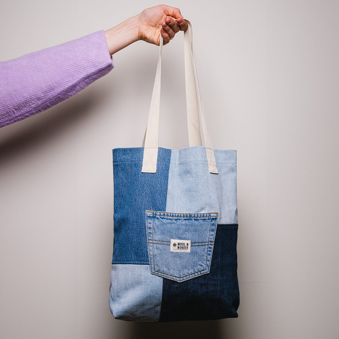 No waste denim bag